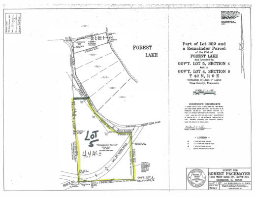 ON W FOREST LAKE RD # LOT 5, LAND O' LAKES, WI 54540, photo 4 of 4